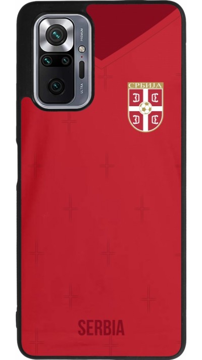 Xiaomi Redmi Note 10 Pro Max Case Hülle - Silikon schwarz Serbien 2022 personalisierbares Fussballtrikot
