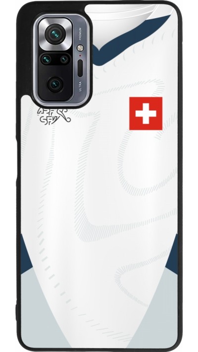 Xiaomi Redmi Note 10 Pro Max Case Hülle - Silikon schwarz Schweiz Away personalisierbares Fussballtrikot