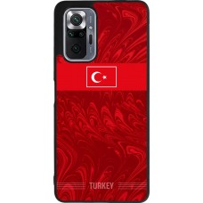 Coque Xiaomi Redmi Note 10 Pro Max - Silicone rigide noir Maillot de football Turquie 2026 personnalisable