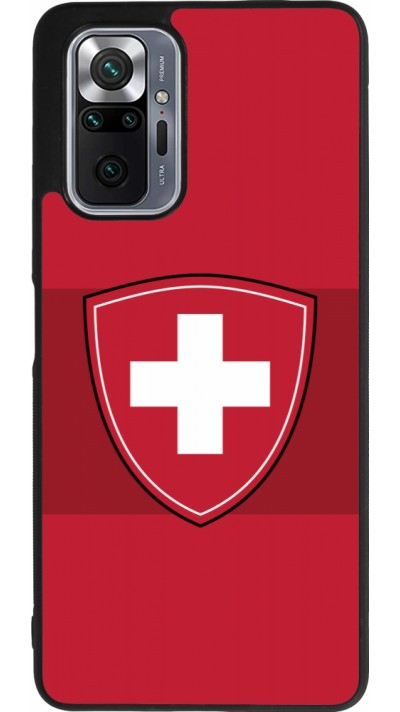 Coque Xiaomi Redmi Note 10 Pro Max - Silicone rigide noir Hockey World Championship Ecusson Suisse