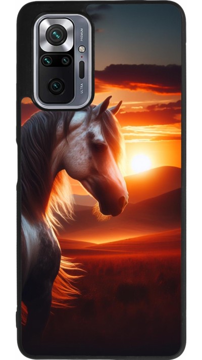 Xiaomi Redmi Note 10 Pro Max Case Hülle - Silikon schwarz Majestätischer Sonnenuntergang Pferd