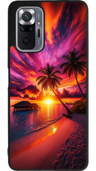 Xiaomi Redmi Note 10 Pro Max Case Hülle - Silikon schwarz Malediven Abenddämmerung Glückseligkeit