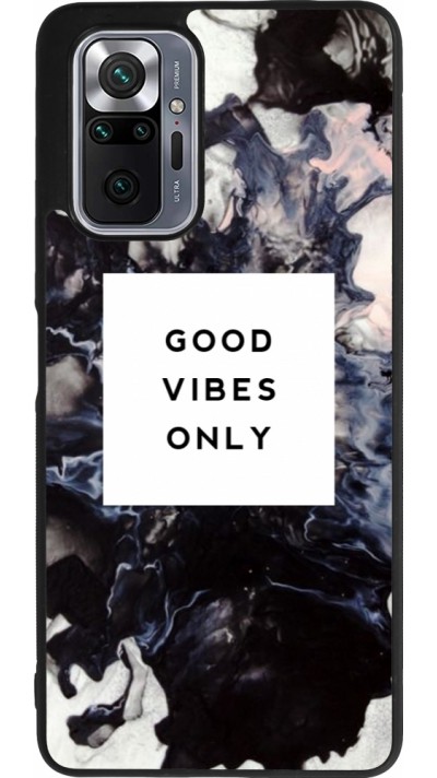 Xiaomi Redmi Note 10 Pro Max Case Hülle - Silikon schwarz Marble Good Vibes Only