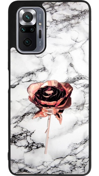 Xiaomi Redmi Note 10 Pro Max Case Hülle - Silikon schwarz Marble Rose Gold
