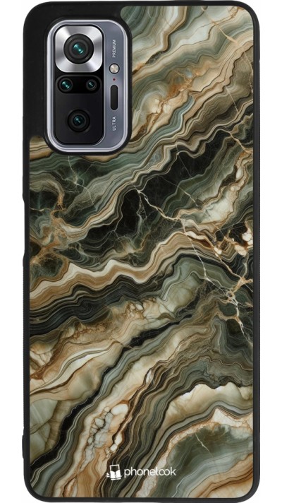 Xiaomi Redmi Note 10 Pro Max Case Hülle - Silikon schwarz Oliv Marmor