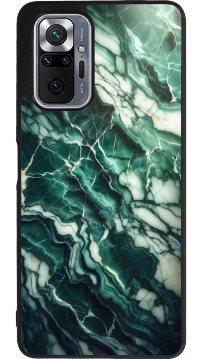 Xiaomi Redmi Note 10 Pro Max Case Hülle - Silikon schwarz Majestätischer grüner Marmor