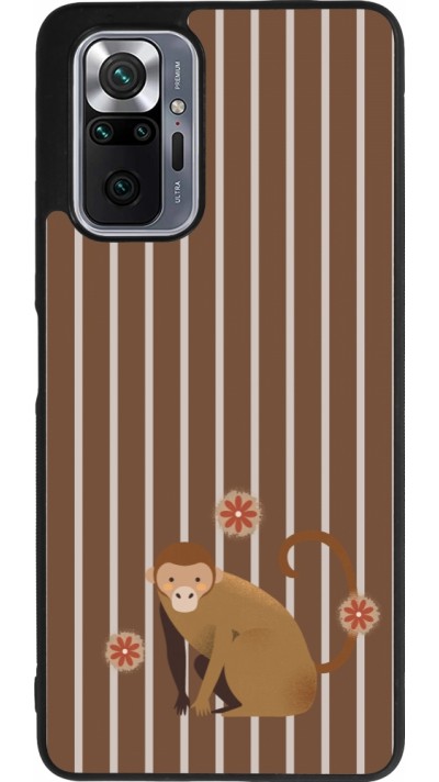 Xiaomi Redmi Note 10 Pro Max Case Hülle - Silikon schwarz Monkey with stripes