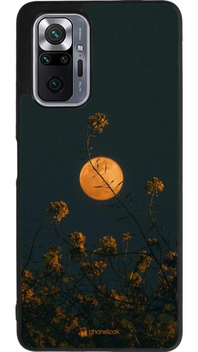 Xiaomi Redmi Note 10 Pro Max Case Hülle - Silikon schwarz Moon Flowers