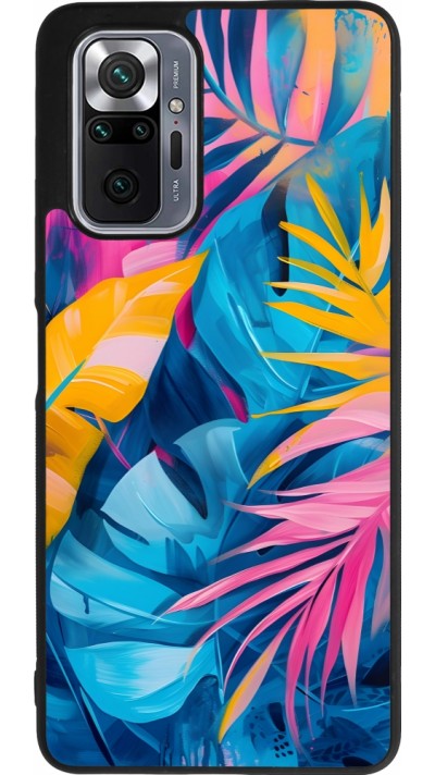Xiaomi Redmi Note 10 Pro Max Case Hülle - Silikon schwarz Palms Blue