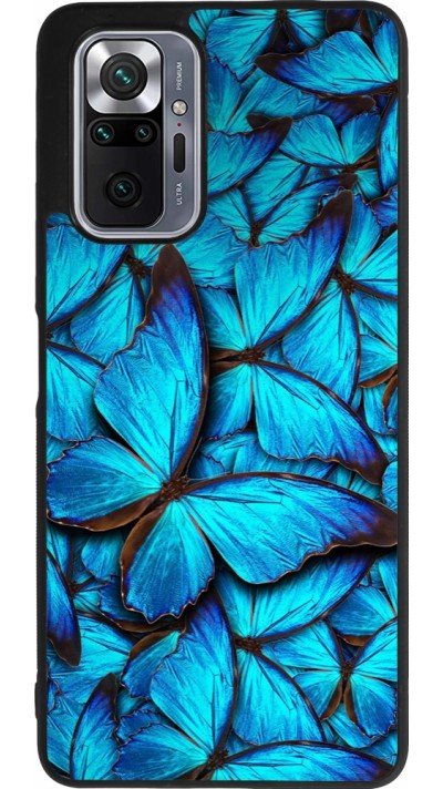 Xiaomi Redmi Note 10 Pro Max Case Hülle - Silikon schwarz Papillon bleu