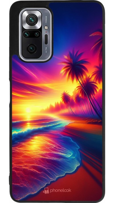 Xiaomi Redmi Note 10 Pro Max Case Hülle - Silikon schwarz Strand Sonnenuntergang auffällig
