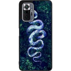 Xiaomi Redmi Note 10 Pro Max Case Hülle - Silikon schwarz Snake Blue Anaconda