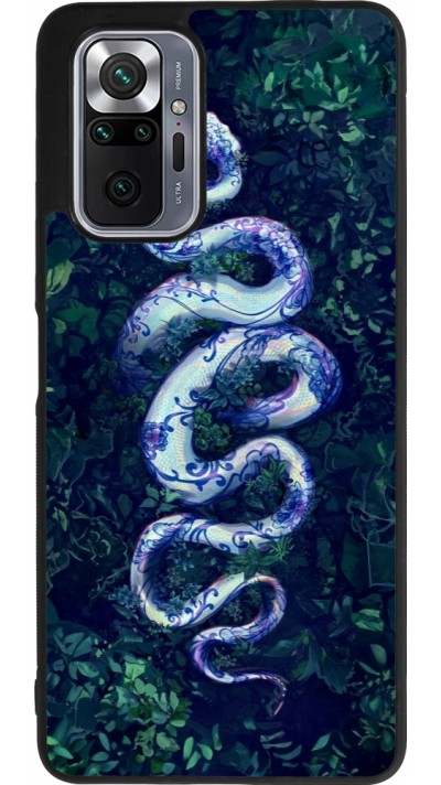 Xiaomi Redmi Note 10 Pro Max Case Hülle - Silikon schwarz Snake Blue Anaconda