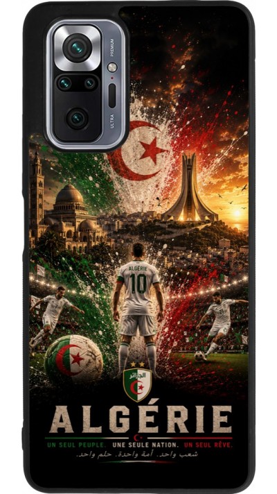 Coque Xiaomi Redmi Note 10 Pro Max - Silicone rigide noir Football Algérie splash 2026