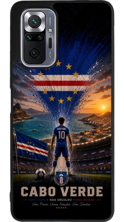 Coque Xiaomi Redmi Note 10 Pro Max - Silicone rigide noir Football Cap-Vert splash 2026