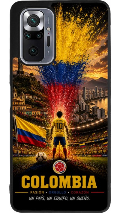 Coque Xiaomi Redmi Note 10 Pro Max - Silicone rigide noir Football Colombie splash 2026