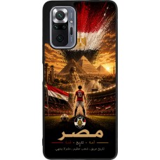 Coque Xiaomi Redmi Note 10 Pro Max - Silicone rigide noir Football Égypte splash 2026