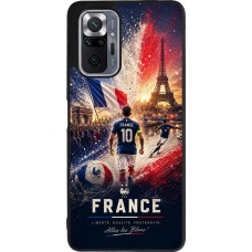 Coque Xiaomi Redmi Note 10 Pro Max - Silicone rigide noir Football France splash 2026