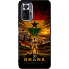 Coque Xiaomi Redmi Note 10 Pro Max - Silicone rigide noir Football Ghana splash 2026