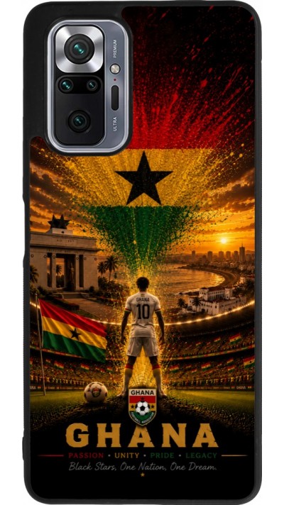 Coque Xiaomi Redmi Note 10 Pro Max - Silicone rigide noir Football Ghana splash 2026