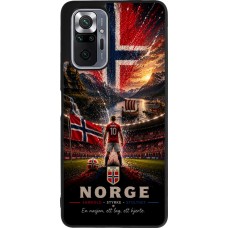 Coque Xiaomi Redmi Note 10 Pro Max - Silicone rigide noir Football Norvège splash 2026