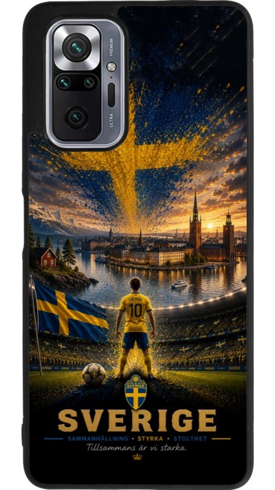 Coque Xiaomi Redmi Note 10 Pro Max - Silicone rigide noir Football Suède splash 2026