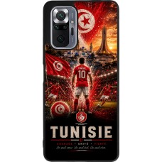 Coque Xiaomi Redmi Note 10 Pro Max - Silicone rigide noir Football Tunisie splash 2026