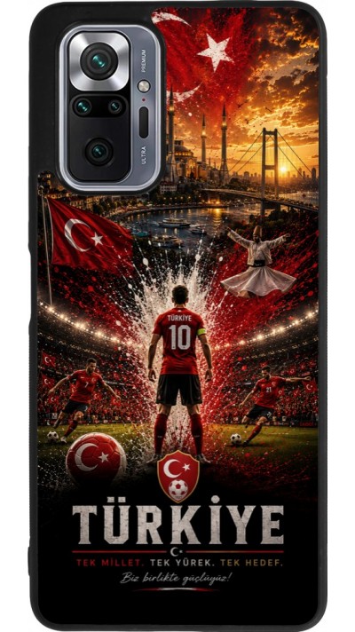 Coque Xiaomi Redmi Note 10 Pro Max - Silicone rigide noir Football Turquie splash 2026