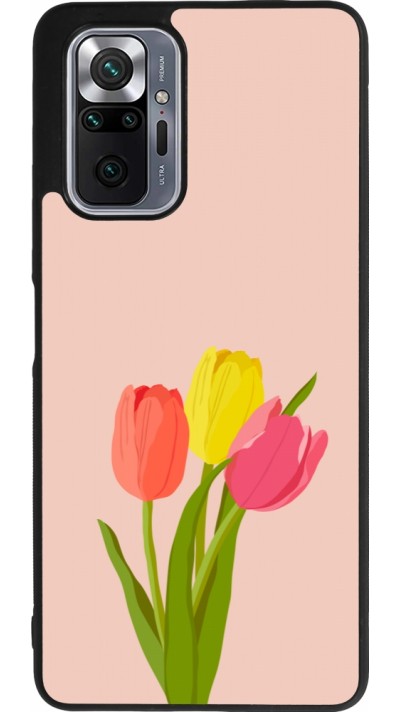 Xiaomi Redmi Note 10 Pro Max Case Hülle - Silikon schwarz Spring 23 tulip trio