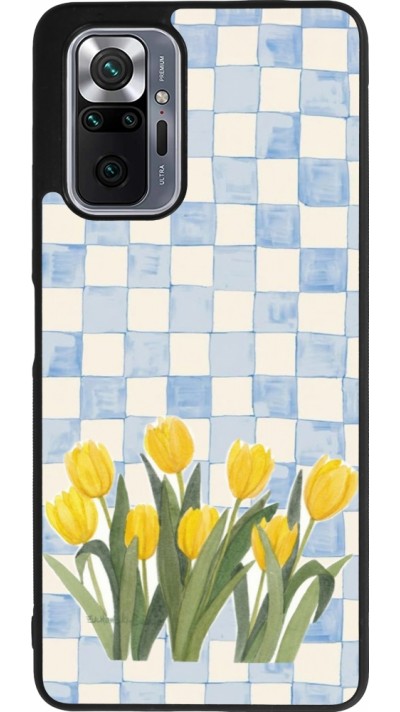 Xiaomi Redmi Note 10 Pro Max Case Hülle - Silikon schwarz Blue vichy tulips Spring 2026
