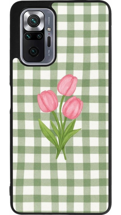 Xiaomi Redmi Note 10 Pro Max Case Hülle - Silikon schwarz Green vichy tulips Spring 2026