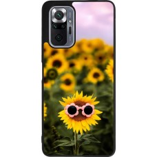 Coque Xiaomi Redmi Note 10 Pro Max - Silicone rigide noir Sunflower with glasses Spring 2026