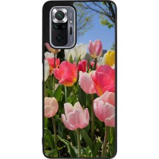 Coque Xiaomi Redmi Note 10 Pro Max - Silicone rigide noir Tulips Spring 2026