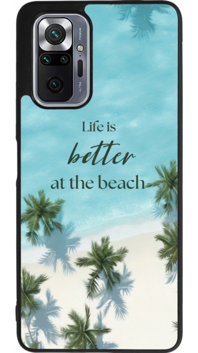 Xiaomi Redmi Note 10 Pro Max Case Hülle - Silikon schwarz Summer 2025 Life is better at the beach