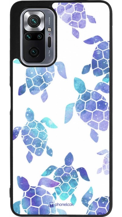 Xiaomi Redmi Note 10 Pro Max Case Hülle - Silikon schwarz Turtles pattern watercolor