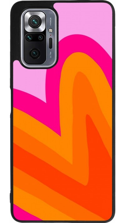 Xiaomi Redmi Note 10 Pro Max Case Hülle - Silikon schwarz Valentine 2024 heart gradient