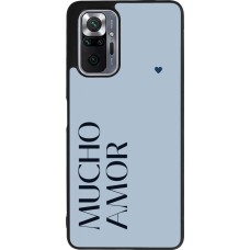 Coque Xiaomi Redmi Note 10 Pro Max - Silicone rigide noir Valentine 2024 mucho amor azul