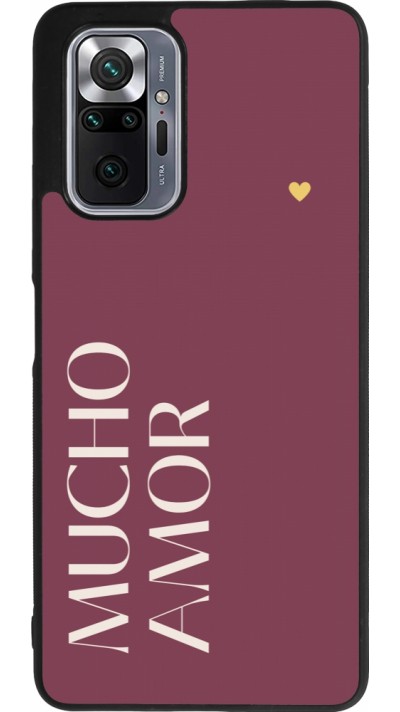 Xiaomi Redmi Note 10 Pro Max Case Hülle - Silikon schwarz Valentine 2024 mucho amor rosado