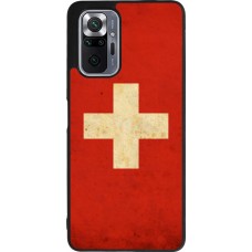 Coque Xiaomi Redmi Note 10 Pro Max - Silicone rigide noir Vintage Flag SWISS