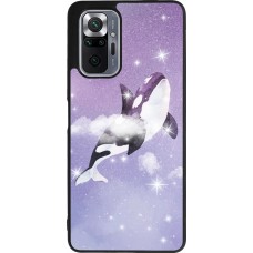 Coque Xiaomi Redmi Note 10 Pro Max - Silicone rigide noir Whale in sparking stars