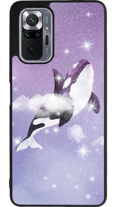 Xiaomi Redmi Note 10 Pro Max Case Hülle - Silikon schwarz Whale in sparking stars