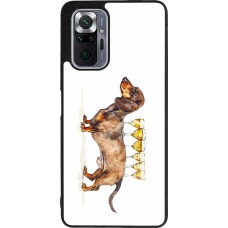 Xiaomi Redmi Note 10 Pro Max Case Hülle - Silikon schwarz Wine Teckel