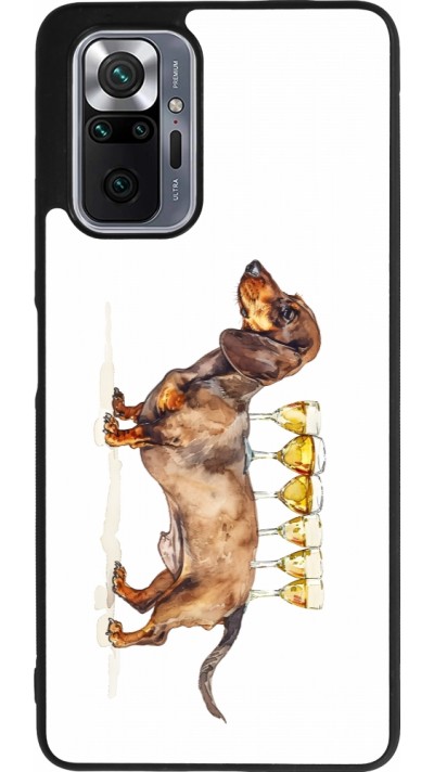 Xiaomi Redmi Note 10 Pro Max Case Hülle - Silikon schwarz Wine Teckel