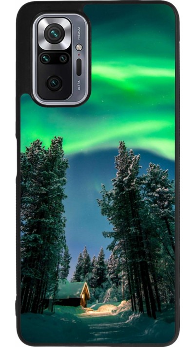 Xiaomi Redmi Note 10 Pro Max Case Hülle - Silikon schwarz Winter 22 Northern Lights