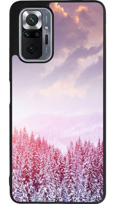 Xiaomi Redmi Note 10 Pro Max Case Hülle - Silikon schwarz Winter 22 Pink Forest