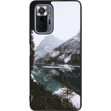 Xiaomi Redmi Note 10 Pro Max Case Hülle - Silikon schwarz Winter 22 snowy mountain and lake