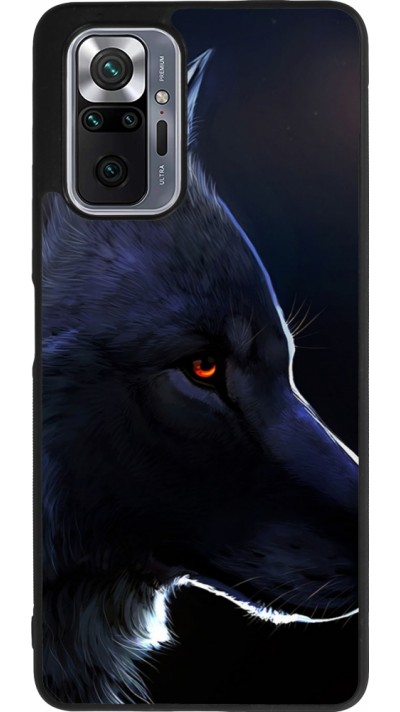 Xiaomi Redmi Note 10 Pro Max Case Hülle - Silikon schwarz Wolf Shape