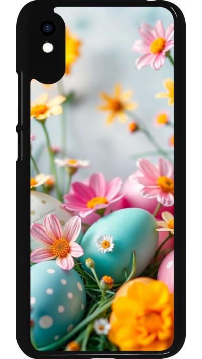 Coque Xiaomi Redmi 9A - Easter 2026 Eggs with flowers