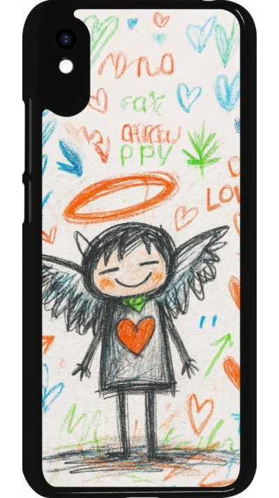 Xiaomi Redmi 9A Case Hülle - Little Angel Sketch Love