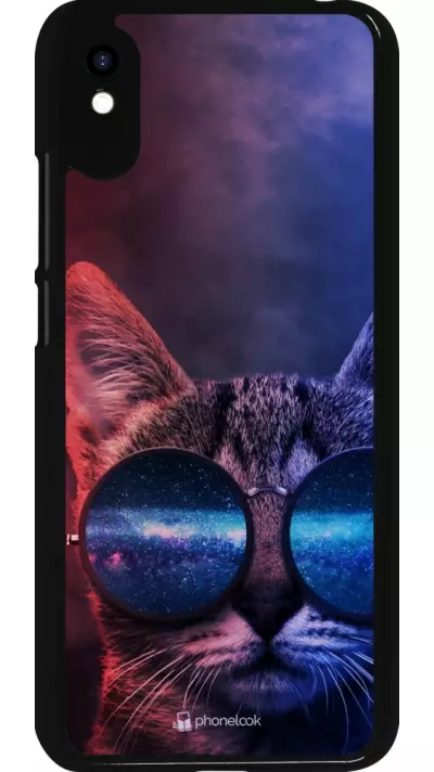Coque Xiaomi Redmi 9A - Red Blue Cat Glasses